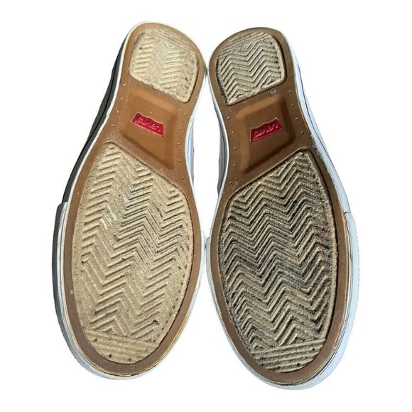 Levi’s White Sneakers Converse-Style with Leather Heel Patch Sz: 9 Mens - Picture 6 of 9